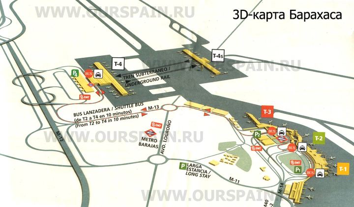 Карта аэропорта Барахас